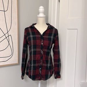 Red Multicolor Flannel by Indigo (Women’s Medium)